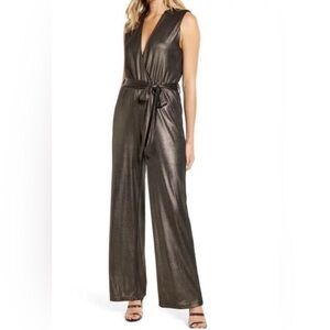 Bishop + young Metallic Jumpsuit Sleeveless Women’s Size Small NWT